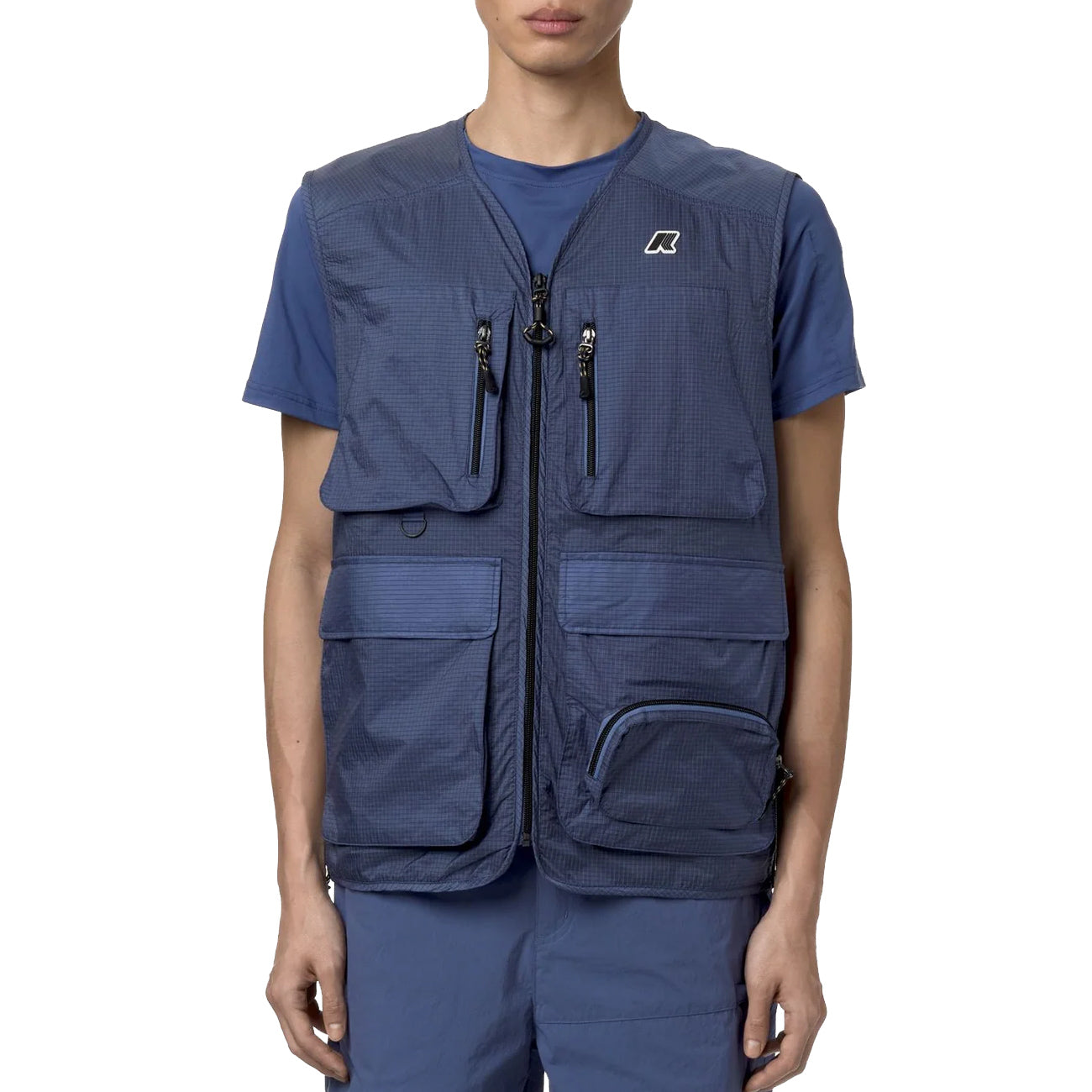K-WAY Gilet Allos Uomo Blue Fiord Ripstop K2131EW AI5 BLUE FIORD RIPSTOP 