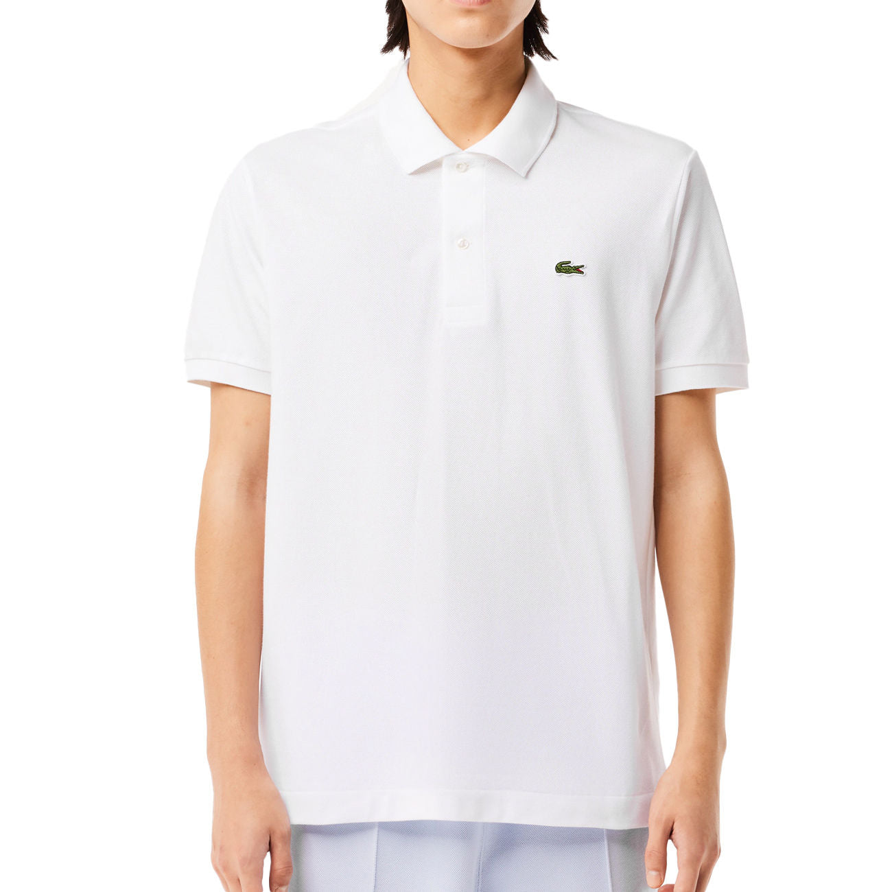 LACOSTE Polo In Cotone Petit Piquè Uomo Bianco 1212 001 BIANCO 
