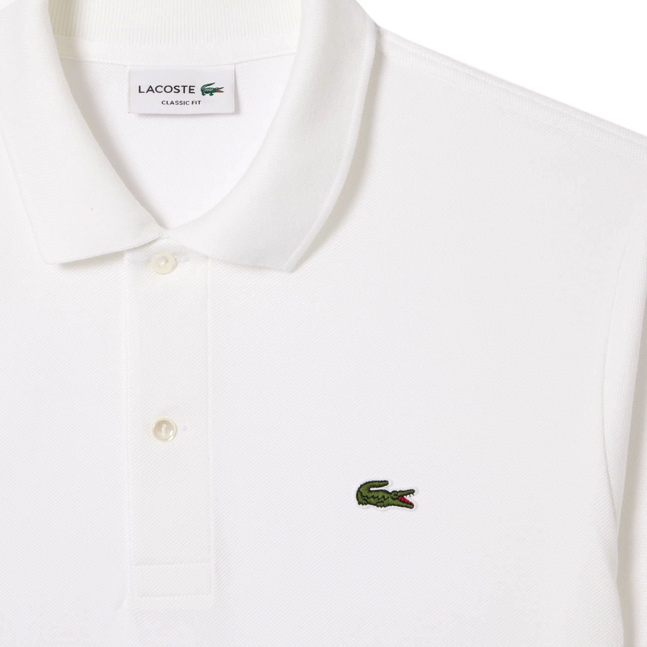 LACOSTE Polo In Cotone Petit Piquè Uomo Bianco 1212 001 BIANCO 