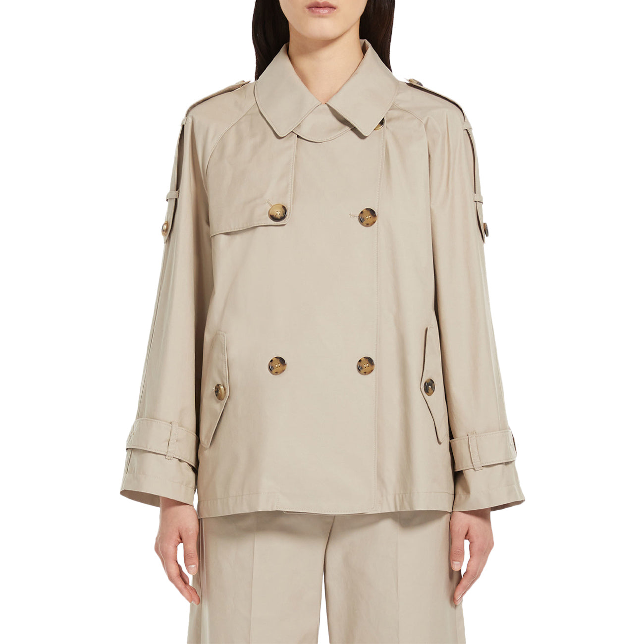 MAX MARA S Trench Dtrench In Cotone Donna Rich Beige DTRENCH 2419021064600 013 RICH BEIGE 