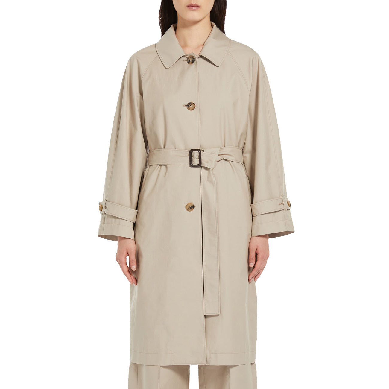 MAX MARA S Trench Midi Ftrench In Cotone Donna Rich Beige FTRENCH 2419021084600 013 RICH BEIGE 
