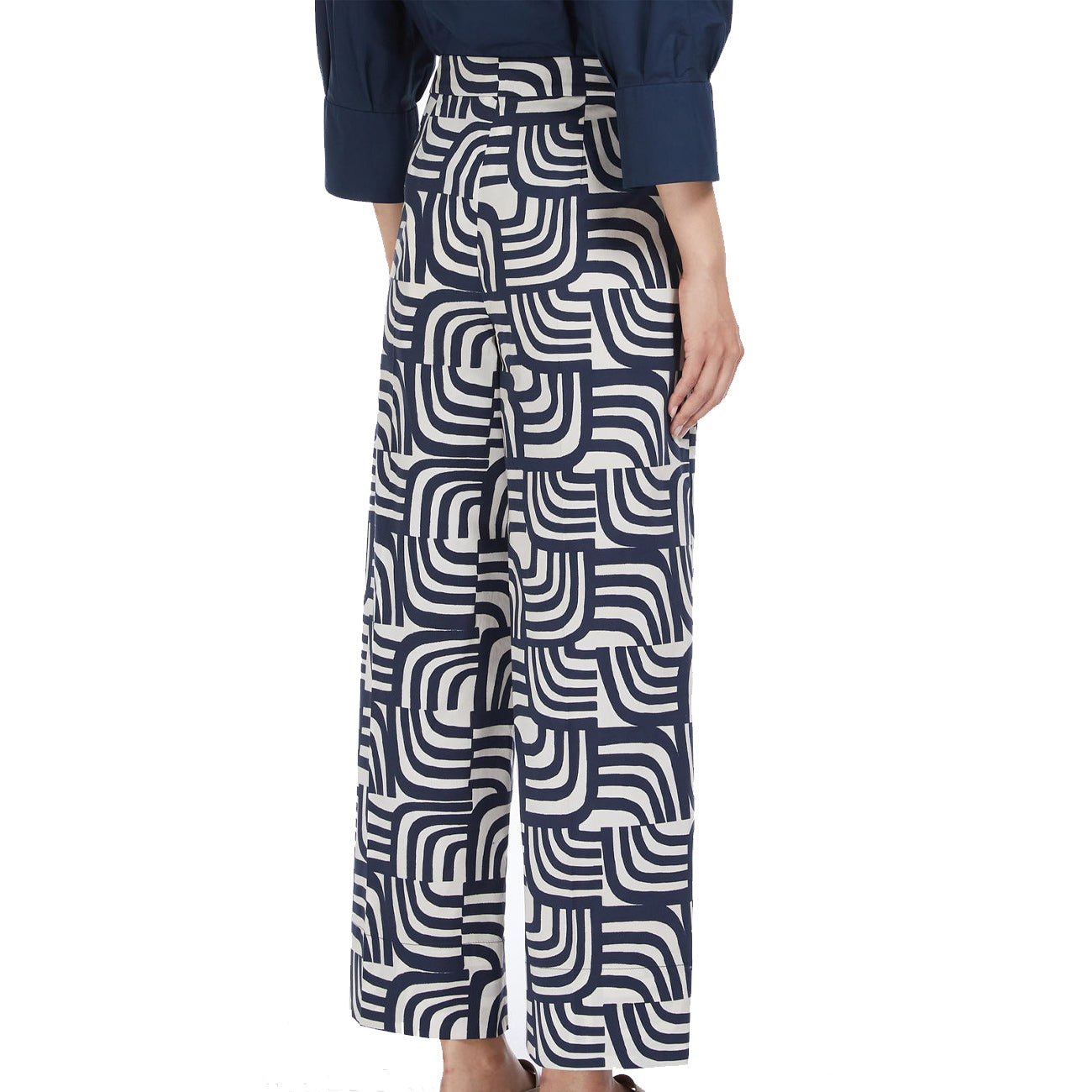 MAX MARA S Pantalone Bella Donna Ecru Blue BELLA 2419131213600 003 ZEN ECRU/BLUE 