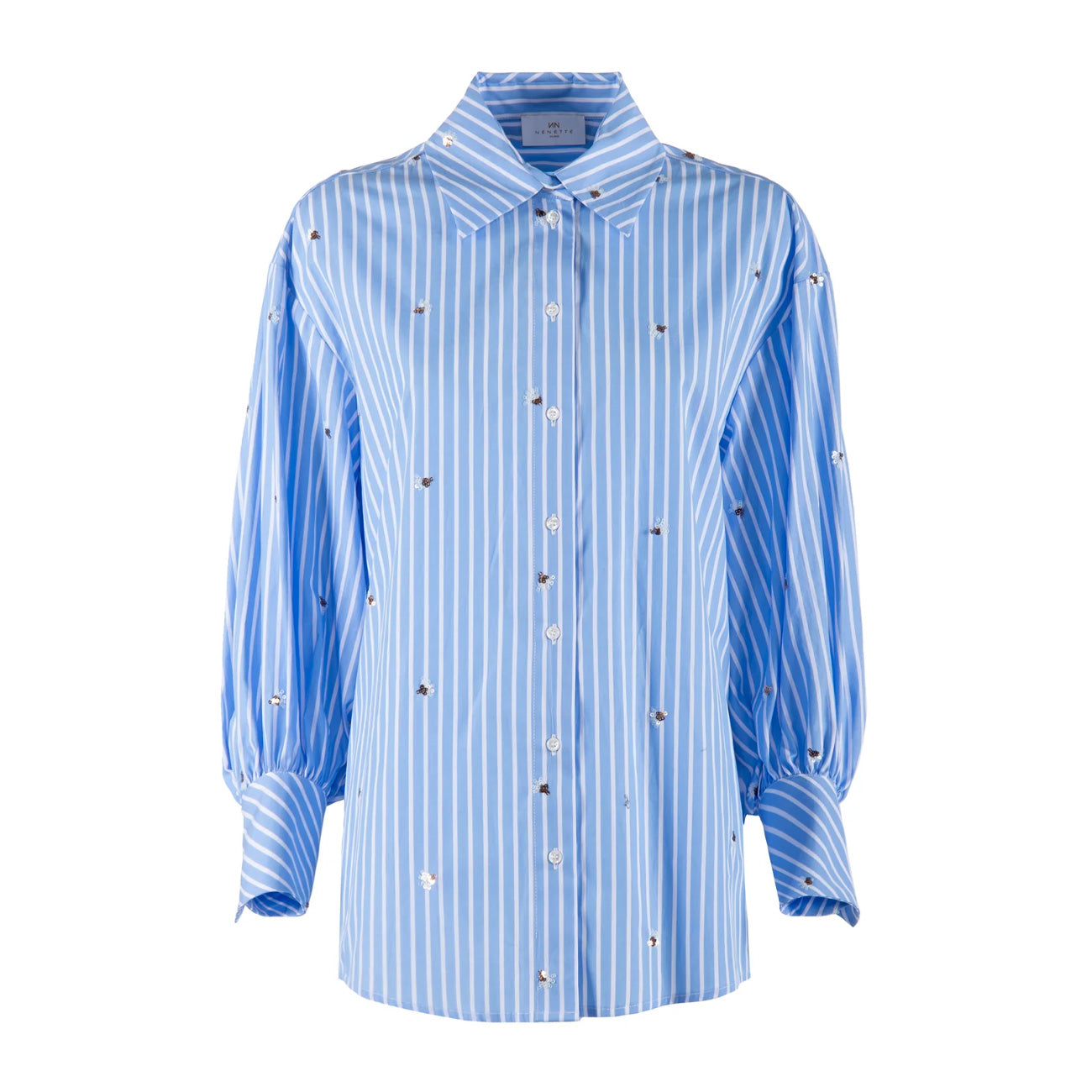 NENETTE Camicia Festa Donna Azzurro 37BB-FESTA 0401 AZZURRO 