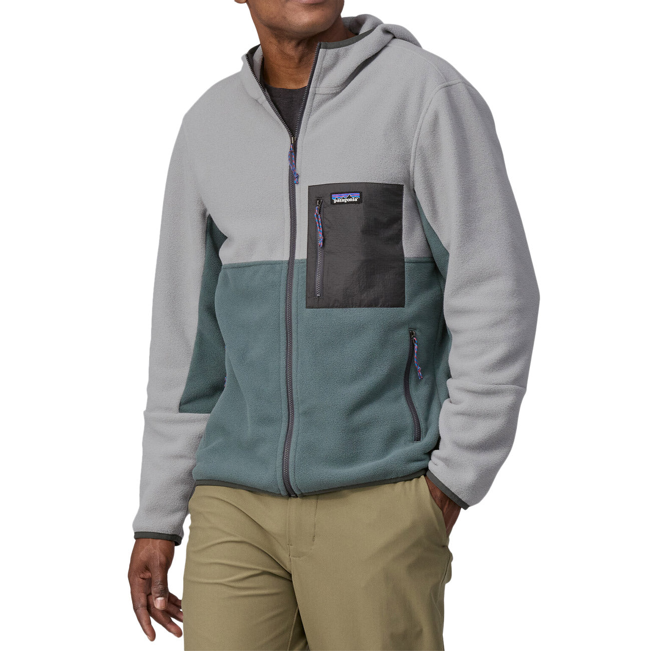PATAGONIA Pile Microdini Uomo Noveau Green Salt Grey 26210 NGSA NOUVEAU GREEN W/SALT GREY 