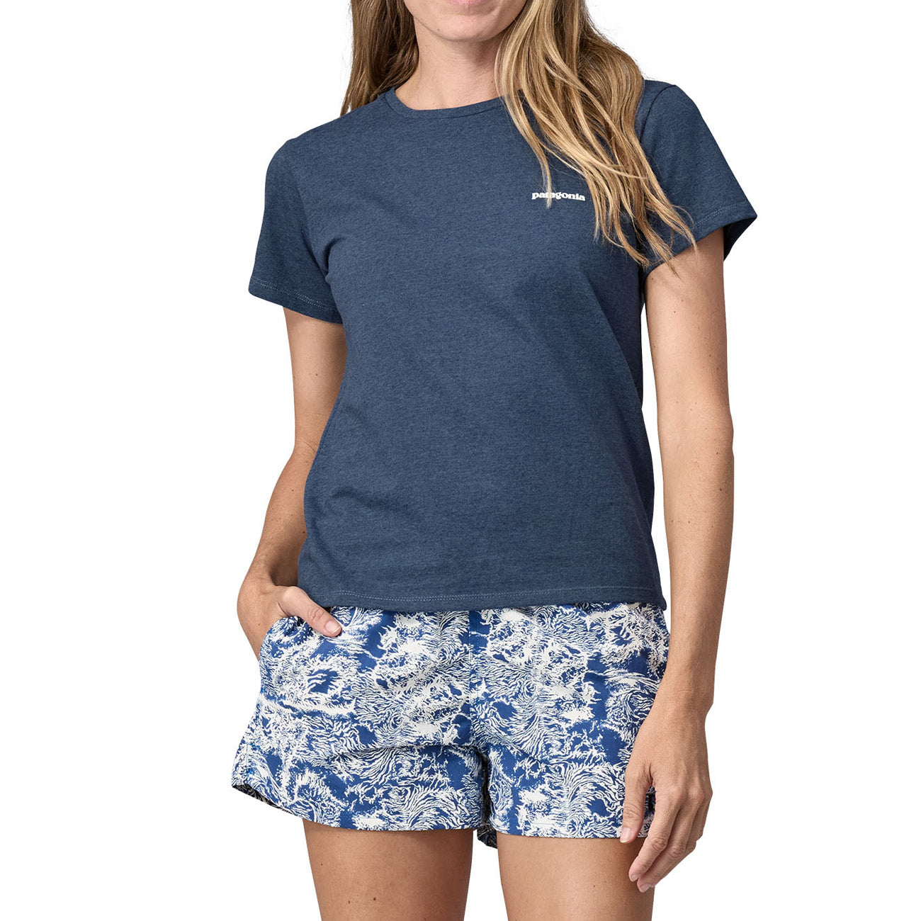 PATAGONIA T-Shirt Logo Responsabili-Tee Donna Utility Blue 37567 UTB UTILITY BLUE 
