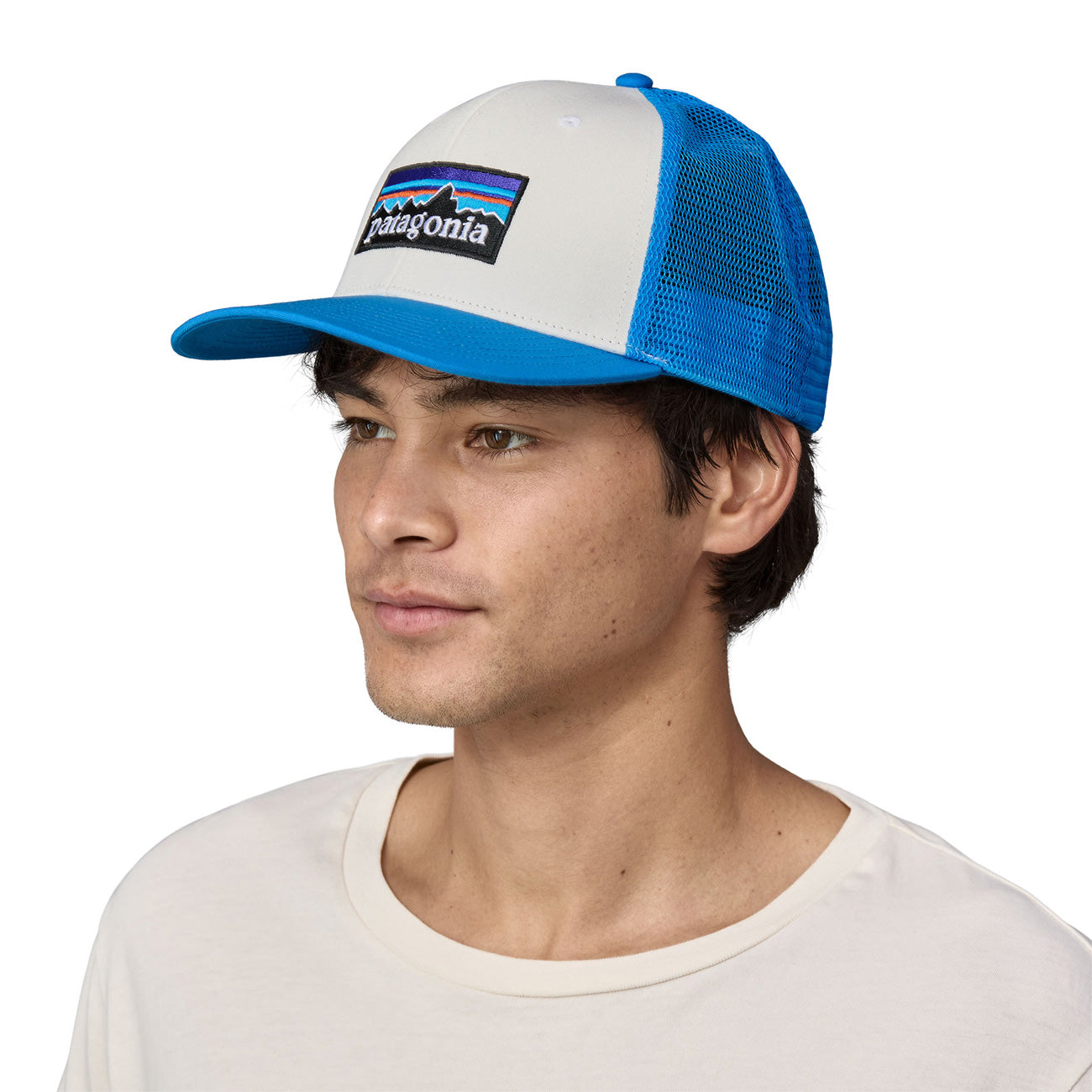 PATAGONIA Cappellino P-6 Logo Trucker Uomo Vessel Blue 38289 WVLB WHITE W/VESSEL BLUE 