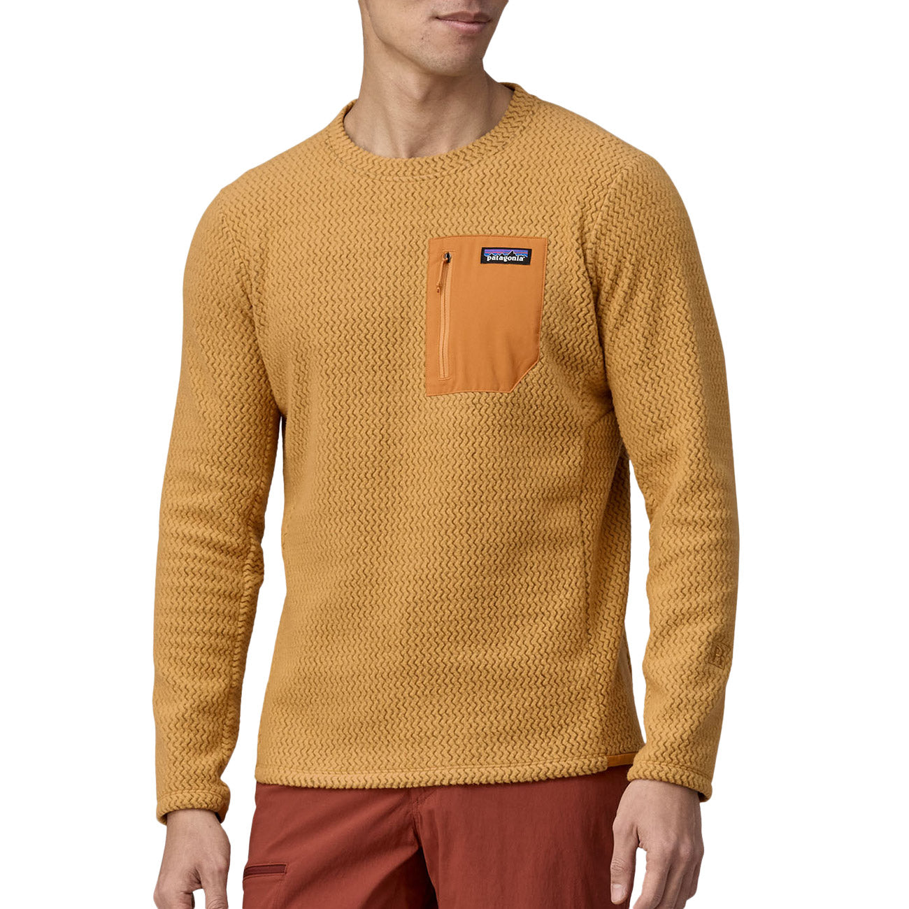 PATAGONIA Pile R1 Air Crew Uomo Pufferfish Gold 40235 PFGD PUFFERFISH GOLD 
