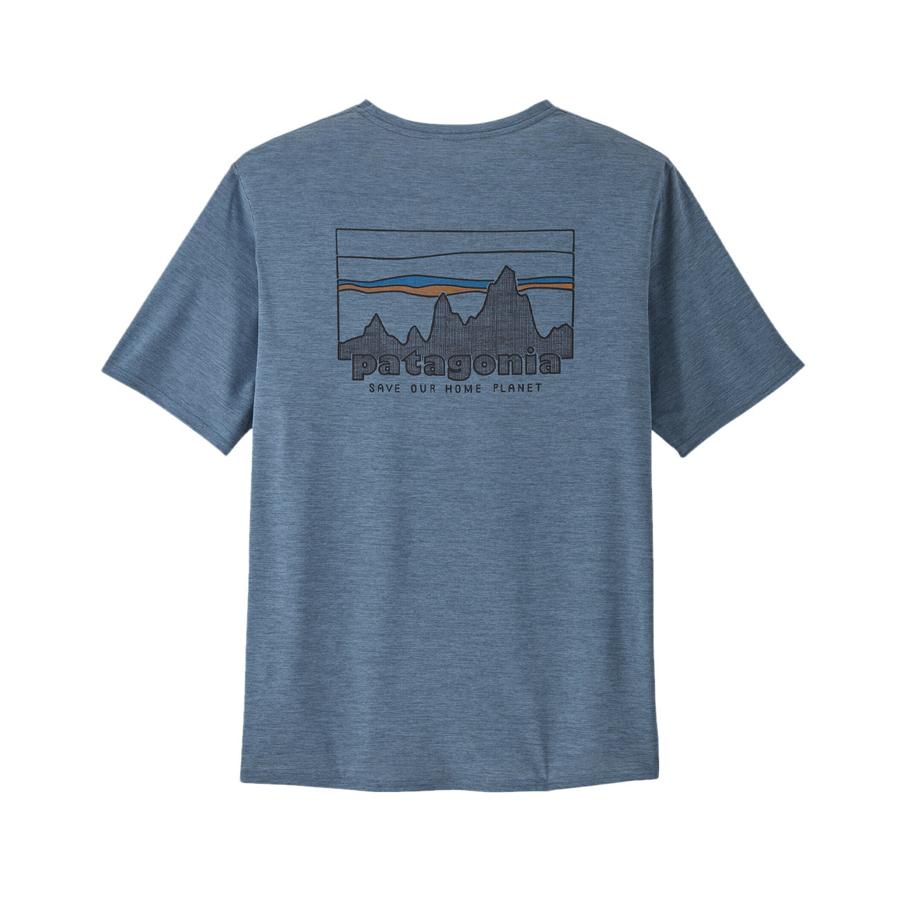 PATAGONIA Tshirt Cool Daily Graphic Uomo Skyline Utility Blue 45235 SKUX SKYLINE UTILITY BLUE 