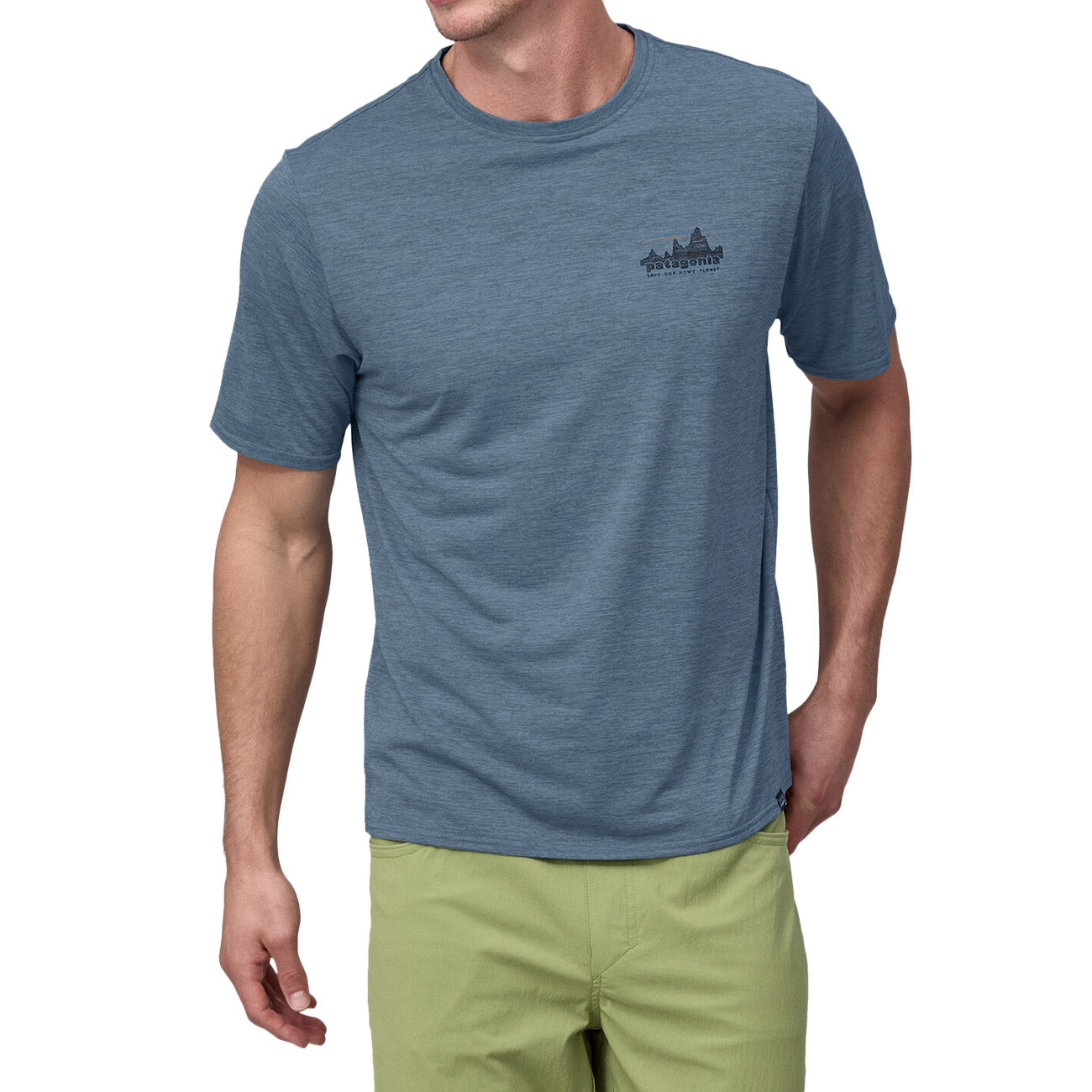 PATAGONIA Tshirt Cool Daily Graphic Uomo Skyline Utility Blue 45235 SKUX SKYLINE UTILITY BLUE 