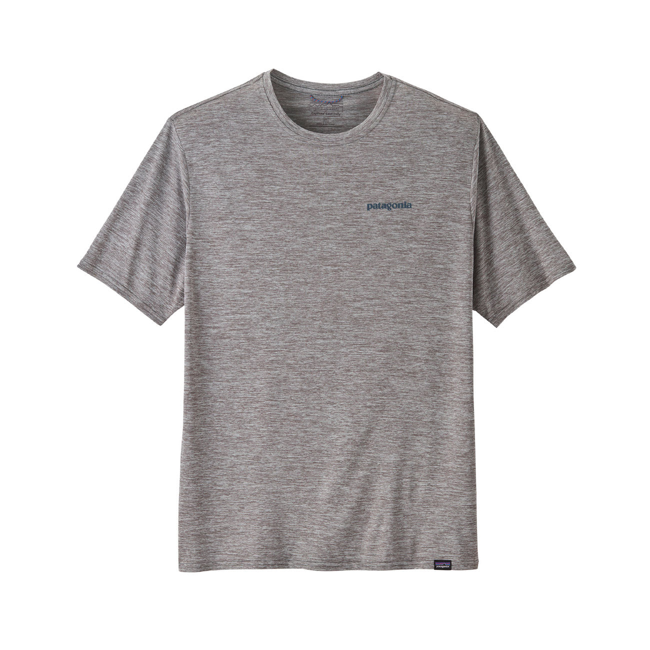 PATAGONIA Tshirt Cool Daily Graphic Waters Uomo Abalone Blue Feather Grey 45355 BLAF BOARDSHORT LOGO BLUE GREY 