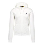 POLO RALPH LAUREN Felpa Zip Con Cappuccio In Cotone Garzato Uomo Bianco 710706348 002 WHITE 