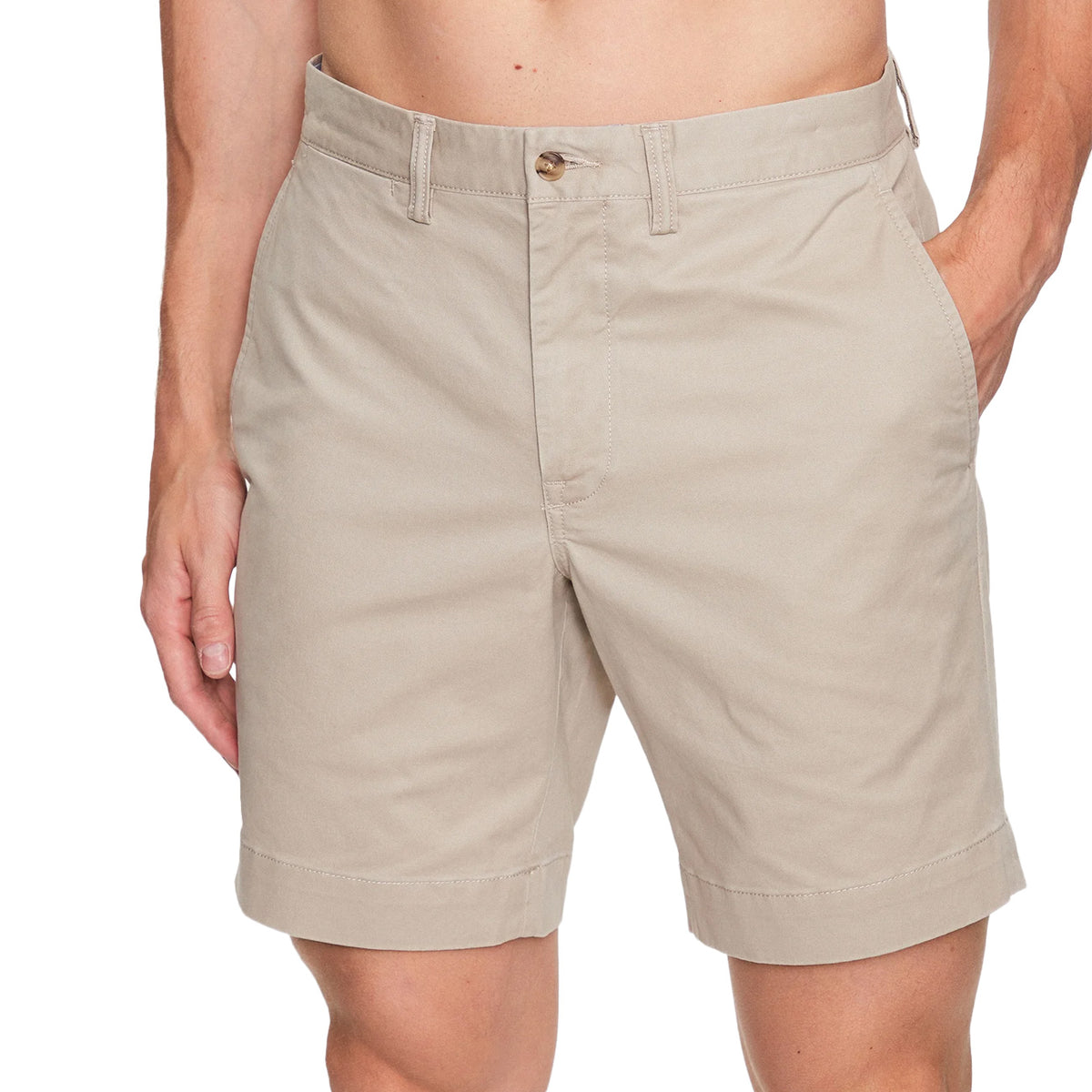 POLO RALPH LAUREN Bermuda Flat Chino Uomo Khaki Tan 710799213 013 KHAKI TAN 