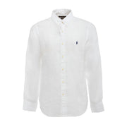 POLO RALPH LAUREN Camicia Lino Slim Uomo Bianco 710829443 002 WHITE 