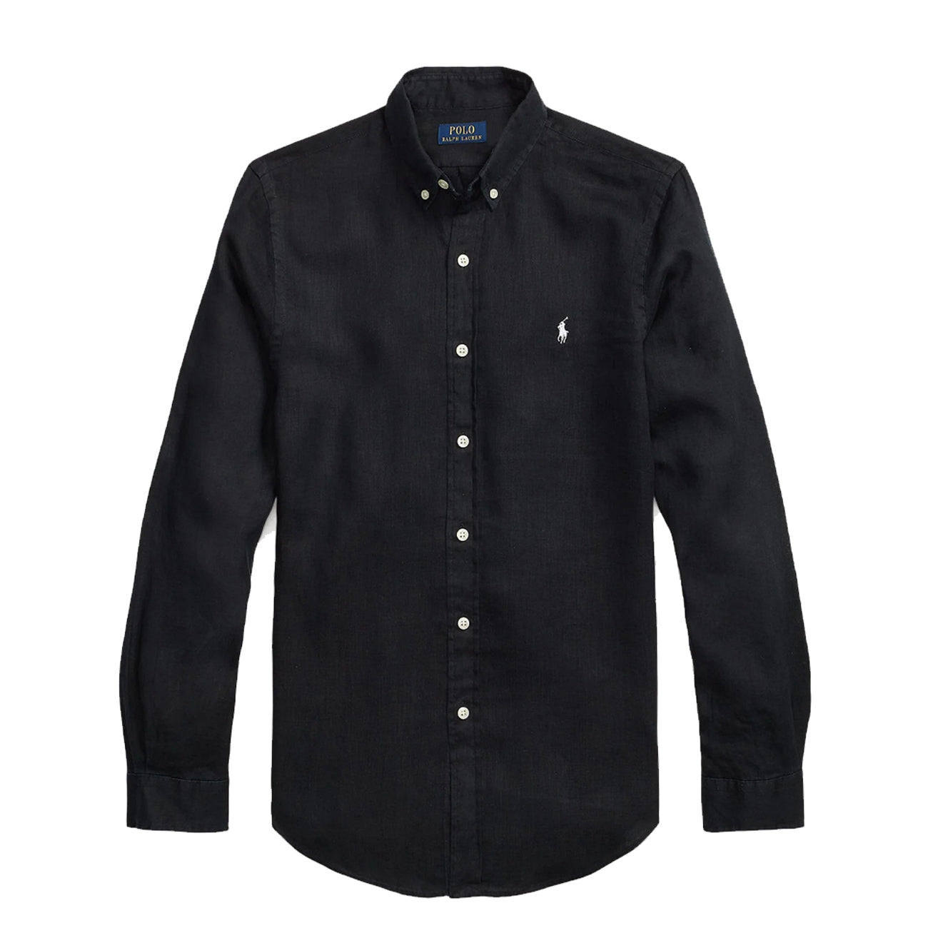 POLO RALPH LAUREN Camicia In Lino Uomo Polo Black 710829443 011 POLO BLACK 