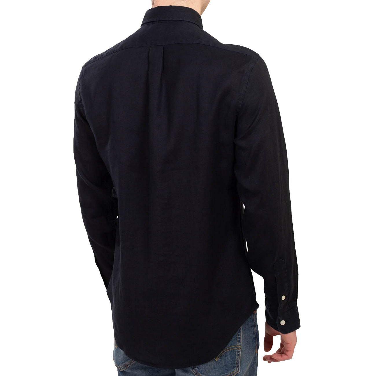 POLO RALPH LAUREN Camicia In Lino Uomo Polo Black 710829443 011 POLO BLACK 