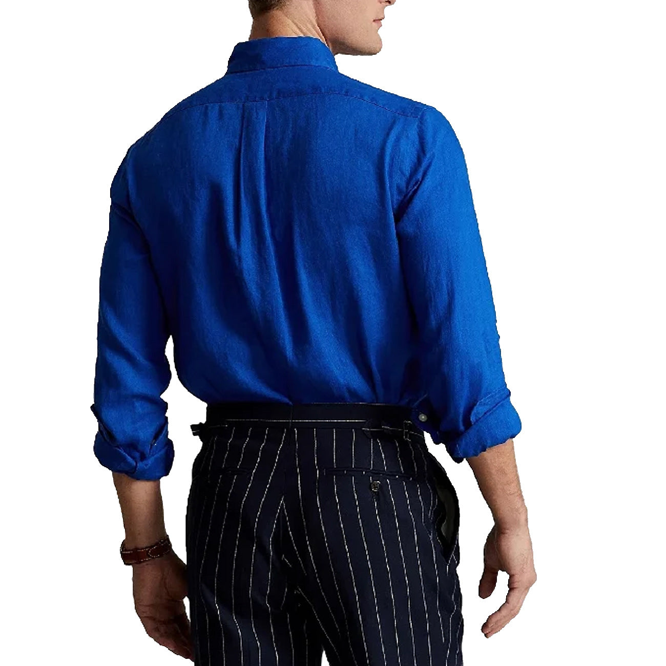 POLO RALPH LAUREN Camicia In Lino Uomo Heritage Blue 710829443 025 HERITAGE BLUE 