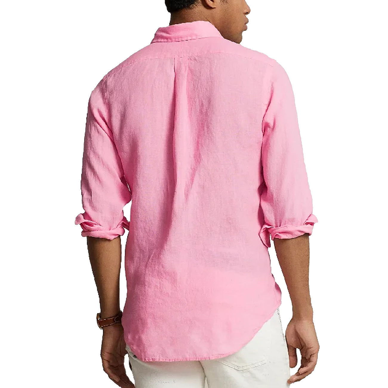 POLO RALPH LAUREN Camicia In Lino Uomo Florida Pink 710829443 028 FLORIDA PINK 