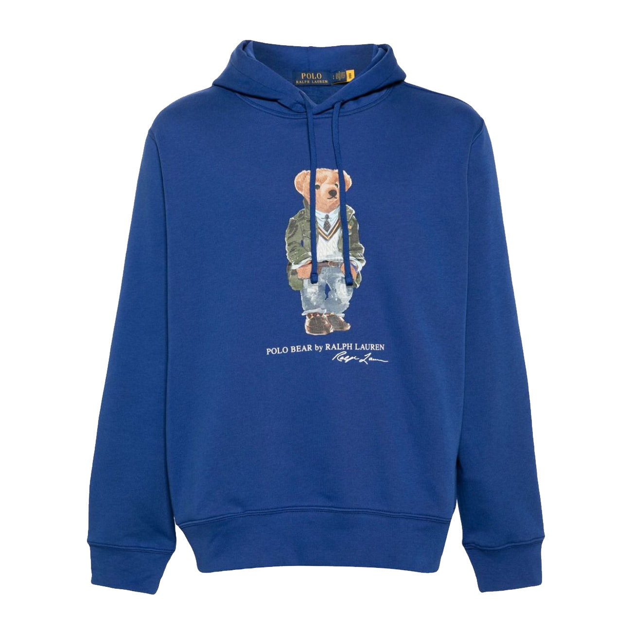 POLO RALPH LAUREN Felpa Orsetto Patch Uomo Beach Royal 710853309 033 SP24 BEACH ROYAL HRTG 