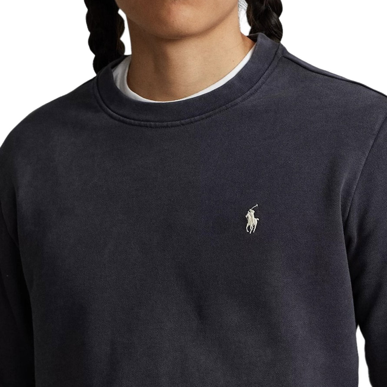 POLO RALPH LAUREN Felpa Girocollo Uomo Faded Black Canvas 710916689 006 FADED BLACK CANVAS 