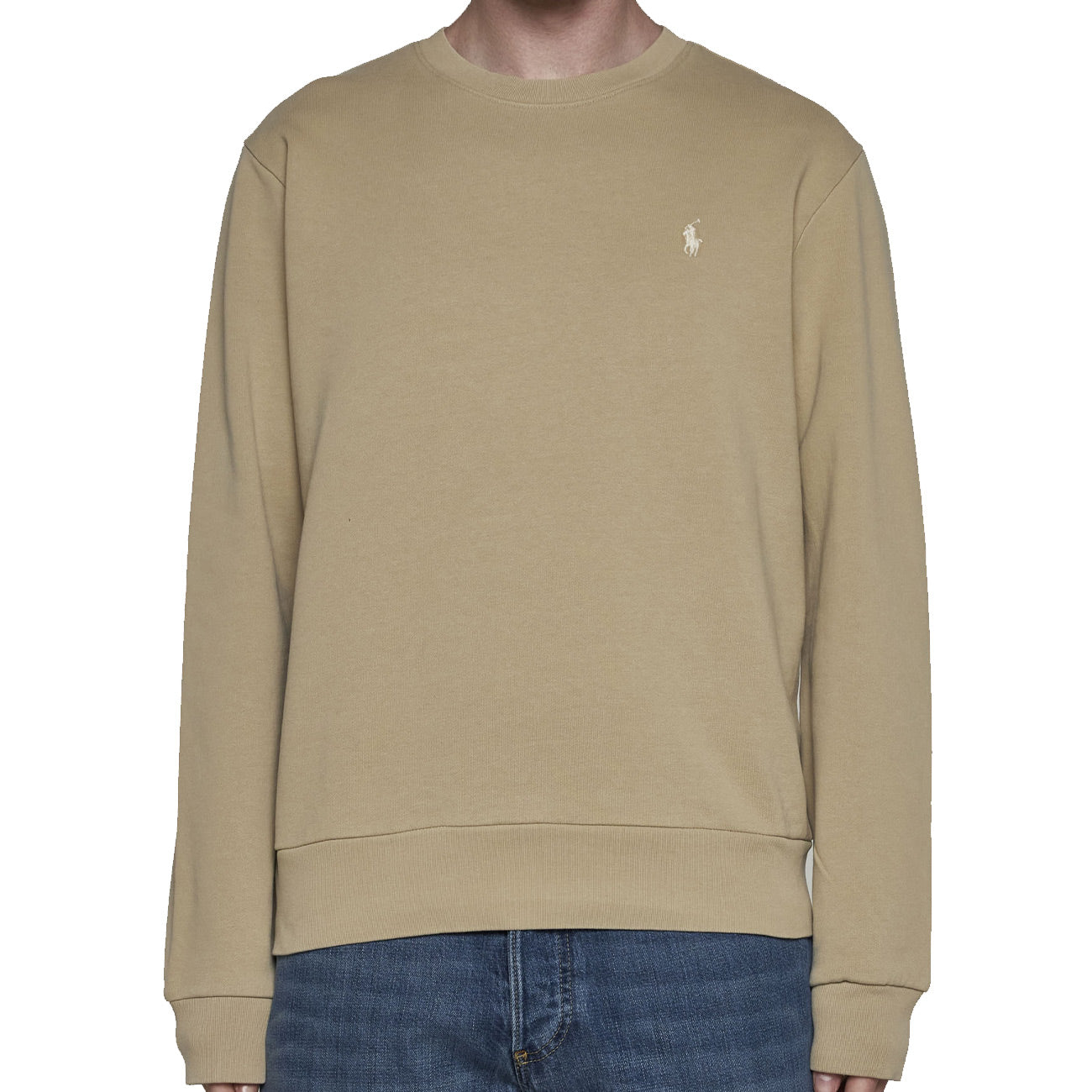 POLO RALPH LAUREN Felpa Girocollo Uomo Costal Beige 710916689 014 COASTAL BEIGE 
