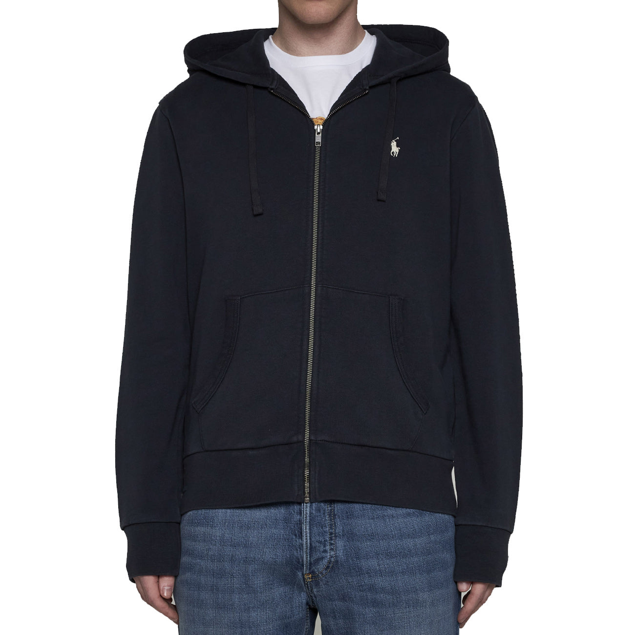 POLO RALPH LAUREN Felpa Full Zip Uomo Faded Black Canvas 710916692 010 FADED BLACK CANVAS 