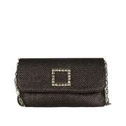 ROBERTO FESTA Pochette Mini Raffia Donna Nero CAPRILUX NERO 