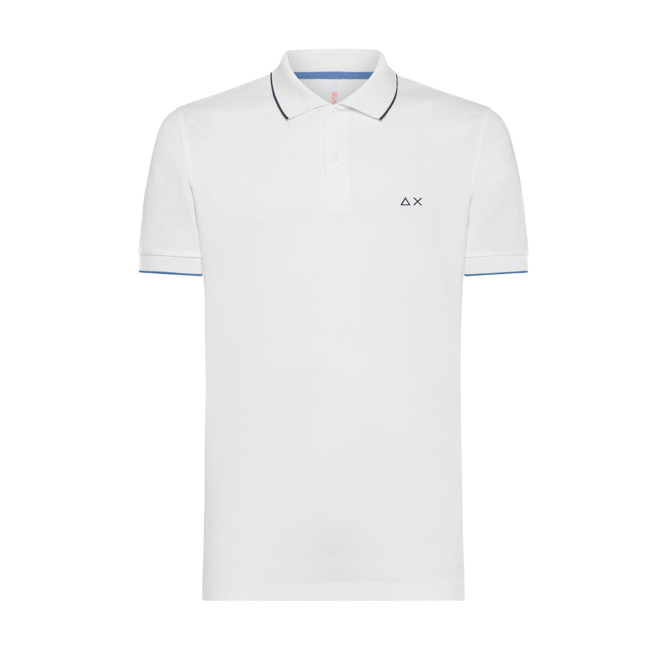 SUN68 Polo Profili Sul Collo Uomo Bianco A34113 01 BIANCO 