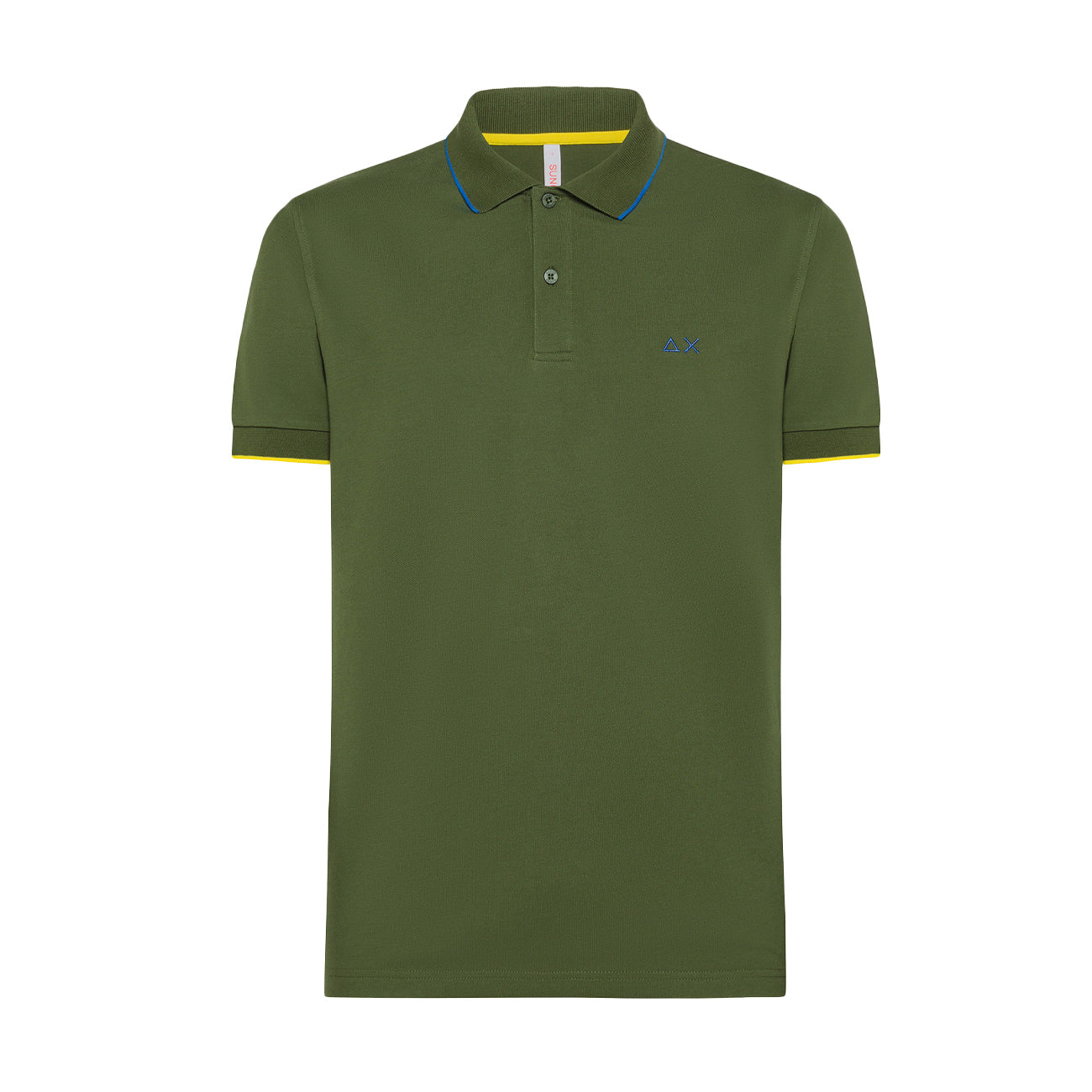 SUN68 Polo Profili Sul Collo Uomo Verde A34113 37 VERDE 