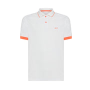 SUN68 Polo Profili Fluo Uomo Bianco A34120 01 BIANCO 