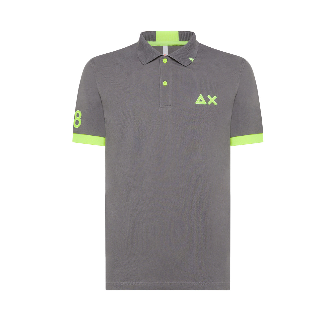 SUN68 Polo Logo Fluo Uomo Inchiostro A34122 99 INCHIOSTRO 