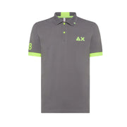 SUN68 Polo Logo Fluo Uomo Inchiostro A34122 99 INCHIOSTRO 