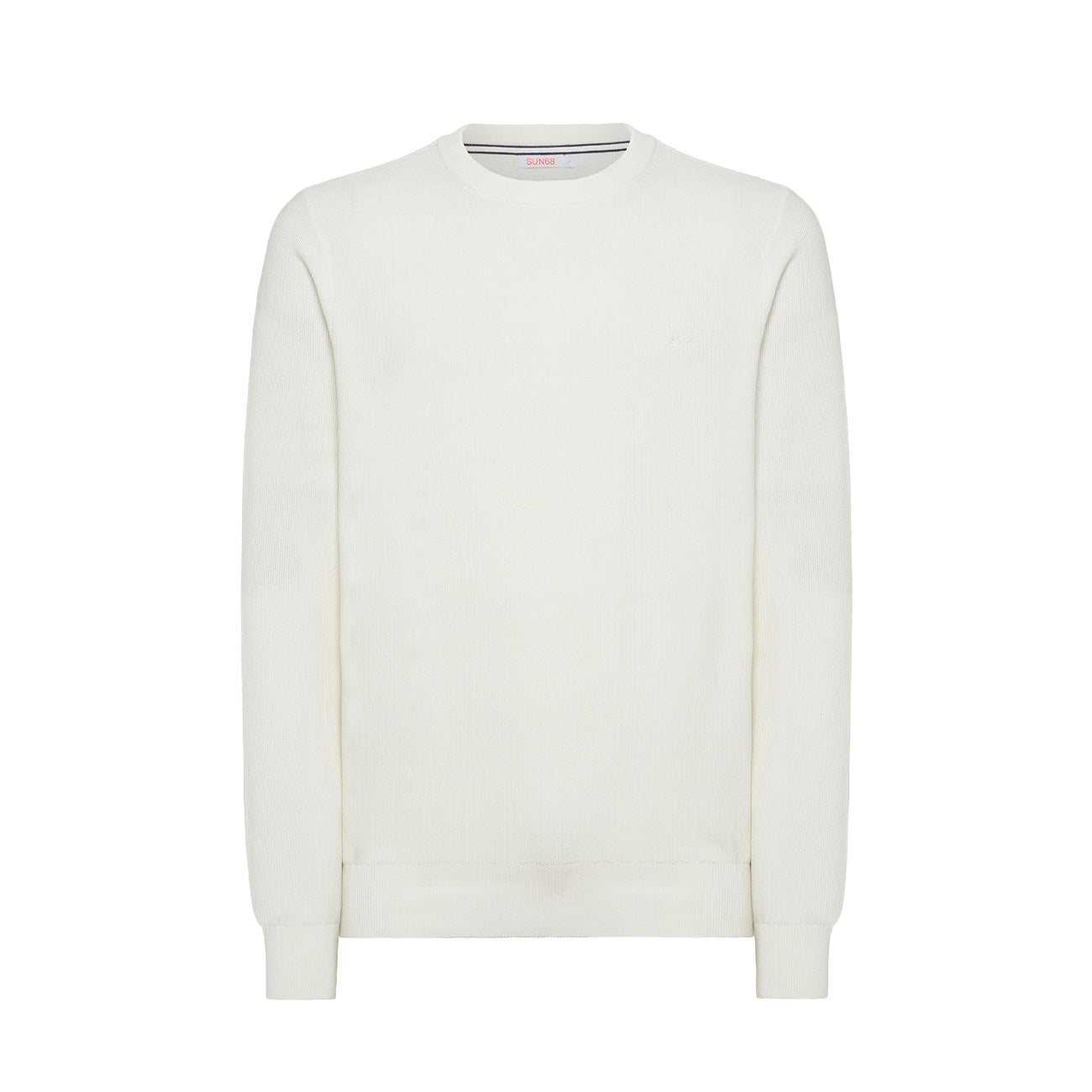 SUN68 Pull Round Vintage Uomo Bianco K34118 31 BIANCO 