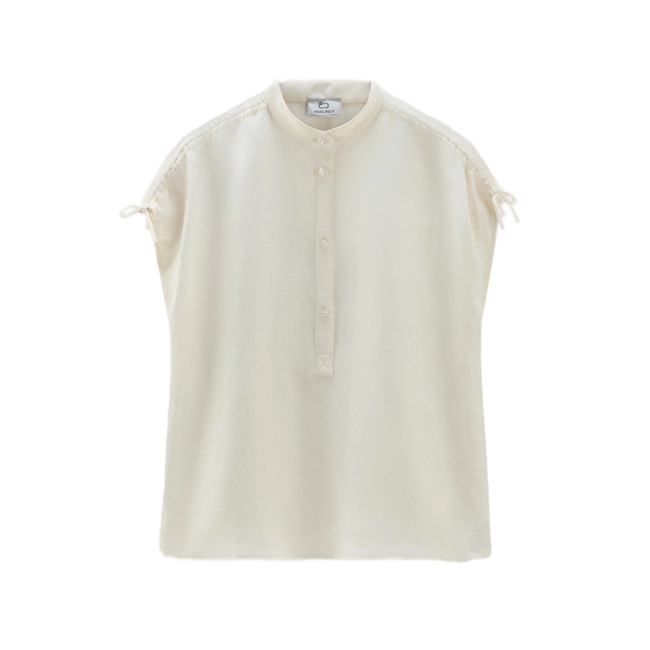 WOOLRICH Blusa In Misto Lino Donna Plaster White CFWWSI0179FRUT3043 8178 PLASTER WHITE 