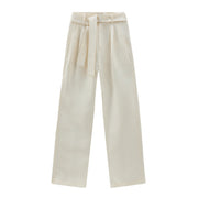 WOOLRICH Pantalone In Misto Viscosa E Lino Donna Plaster White CFWWTR0151FRUT3043 8178 PLASTER WHITE 