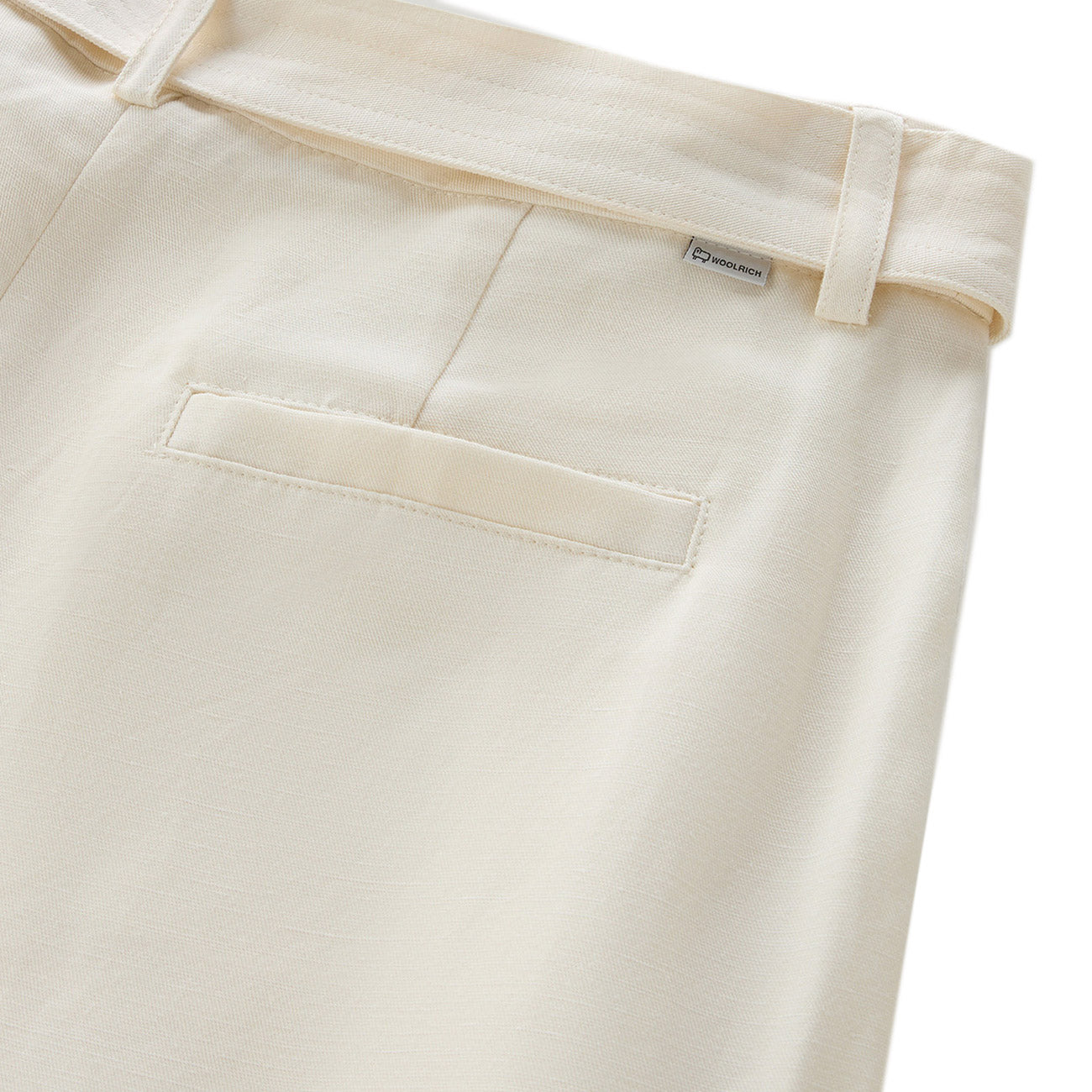 WOOLRICH Pantalone In Misto Viscosa E Lino Donna Plaster White CFWWTR0151FRUT3043 8178 PLASTER WHITE 