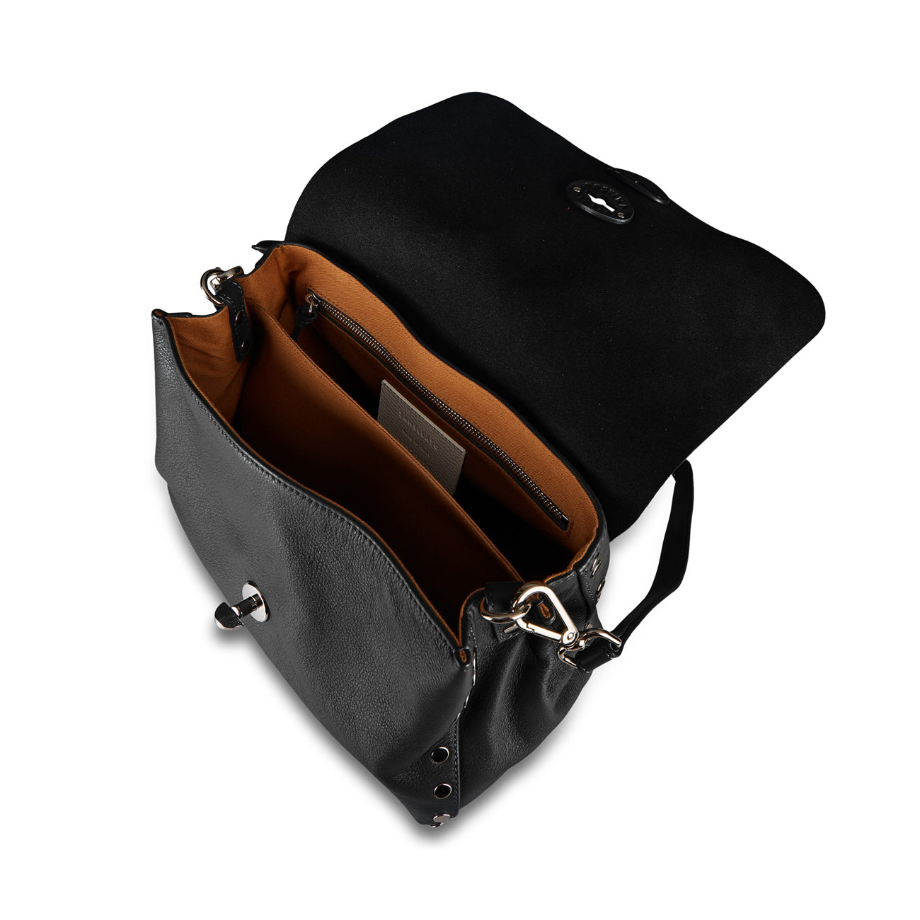 ZANELLATO Borsa Postina S Piuma Knot Donna Nero 068090 0660000 S Z0001 NERO 