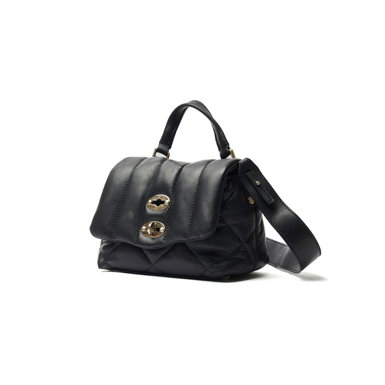 ZANELLATO Borsa Postina Veneta Baby Matelasse' Donna Black Nero 068590 0880000 BABY Z0001 BLACK NERO 