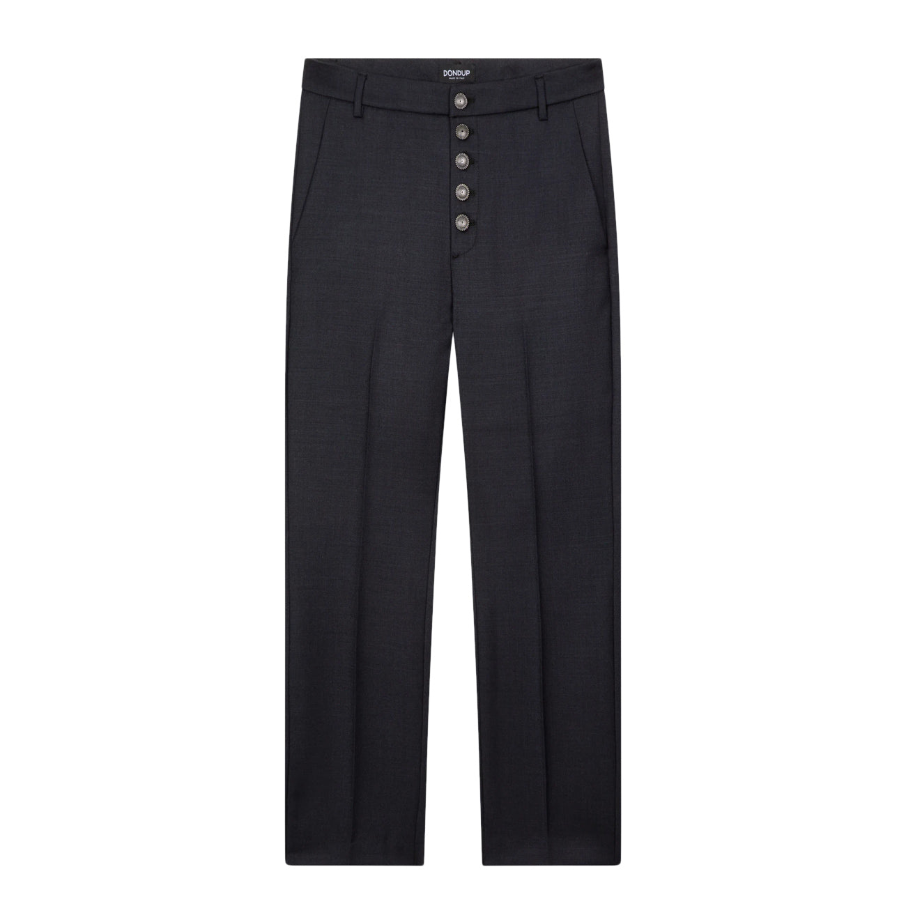 DONDUP Pantaloni Nima In Lana DP576 WF0178D XXX 890 BLU/BLACK 