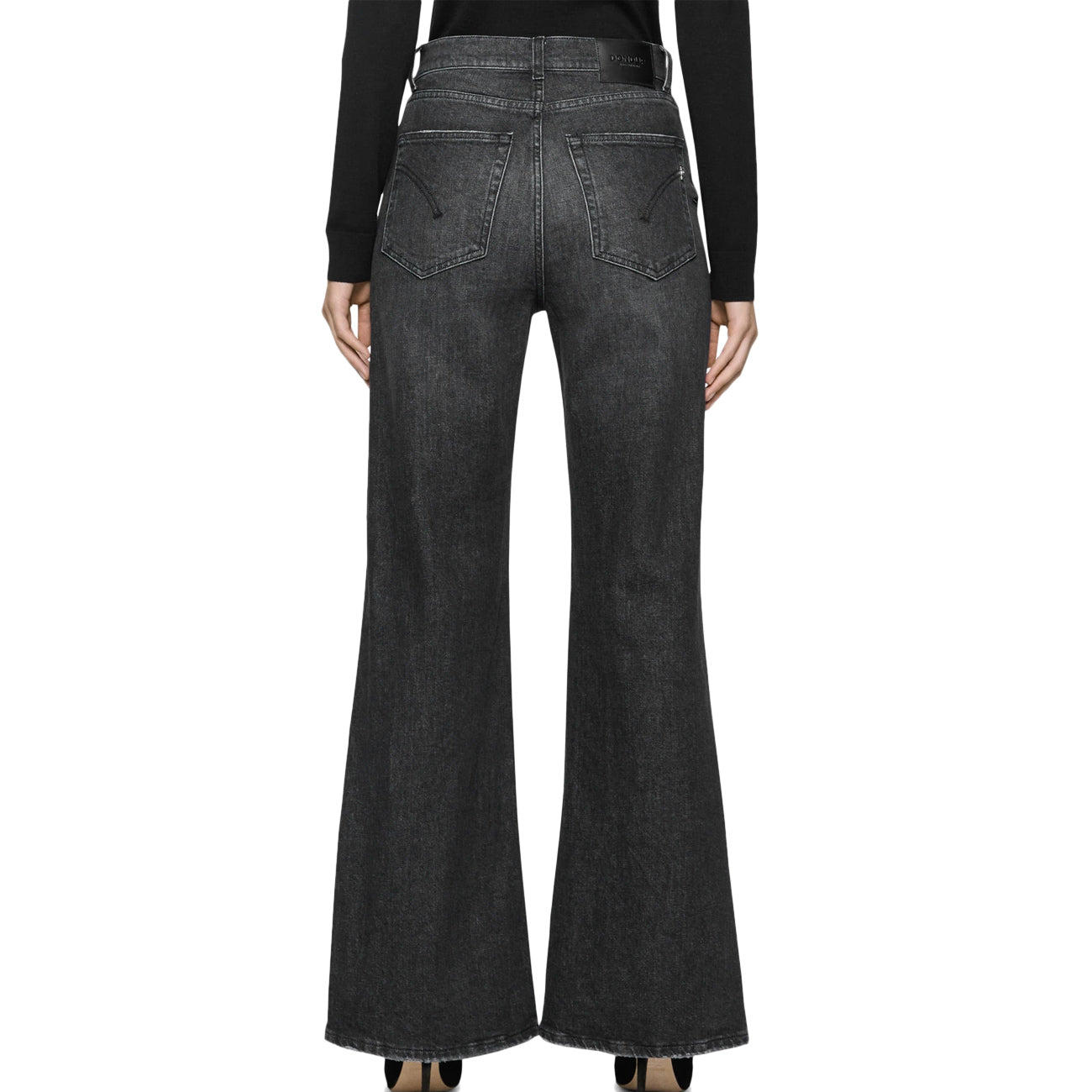 DONDUP Jeans Amber A Zampa DP619 DS0215D HS9W 999 NERO 
