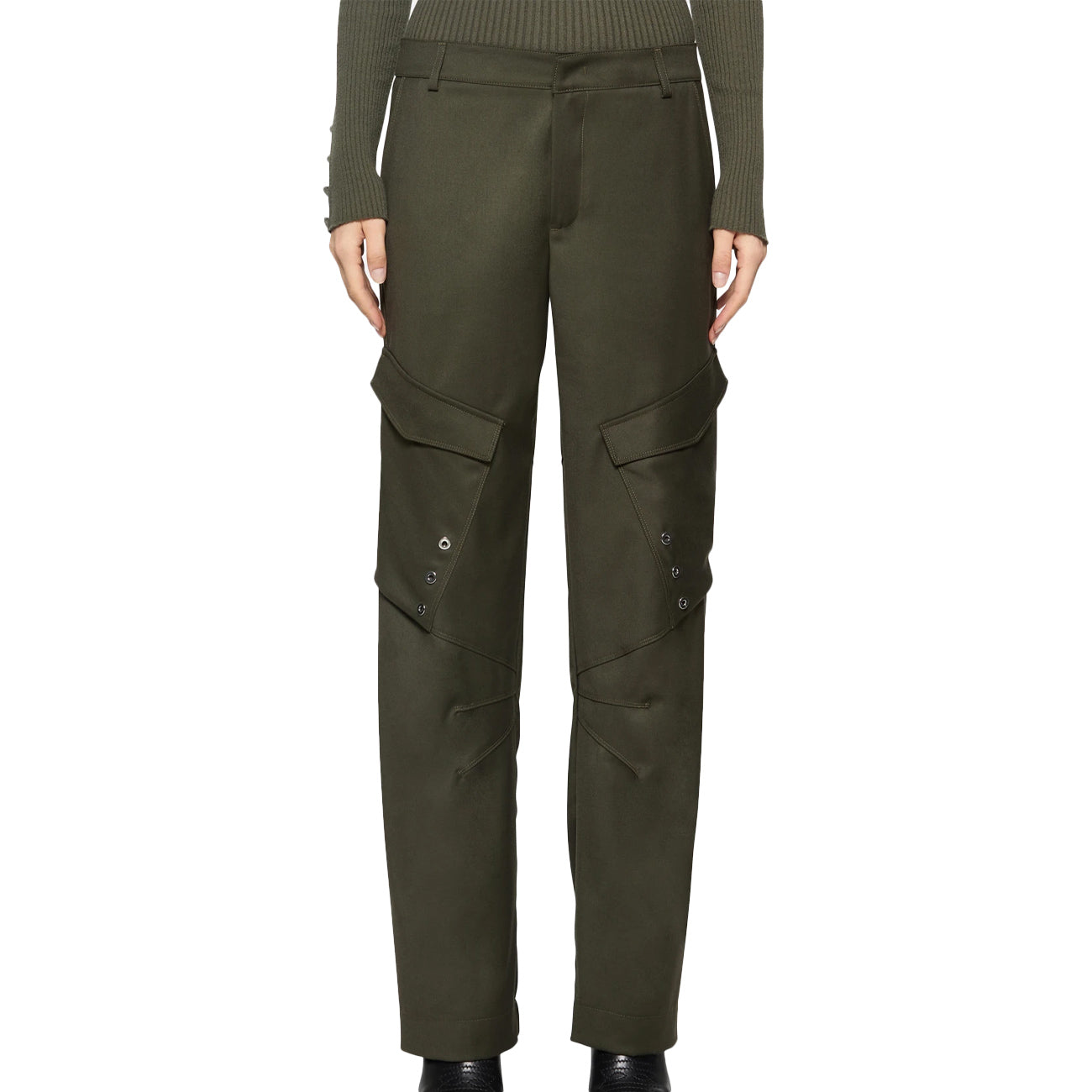 DONDUP Pantaloni Cargo Camila DP700 OS0105D XXX 633 VERDE 
