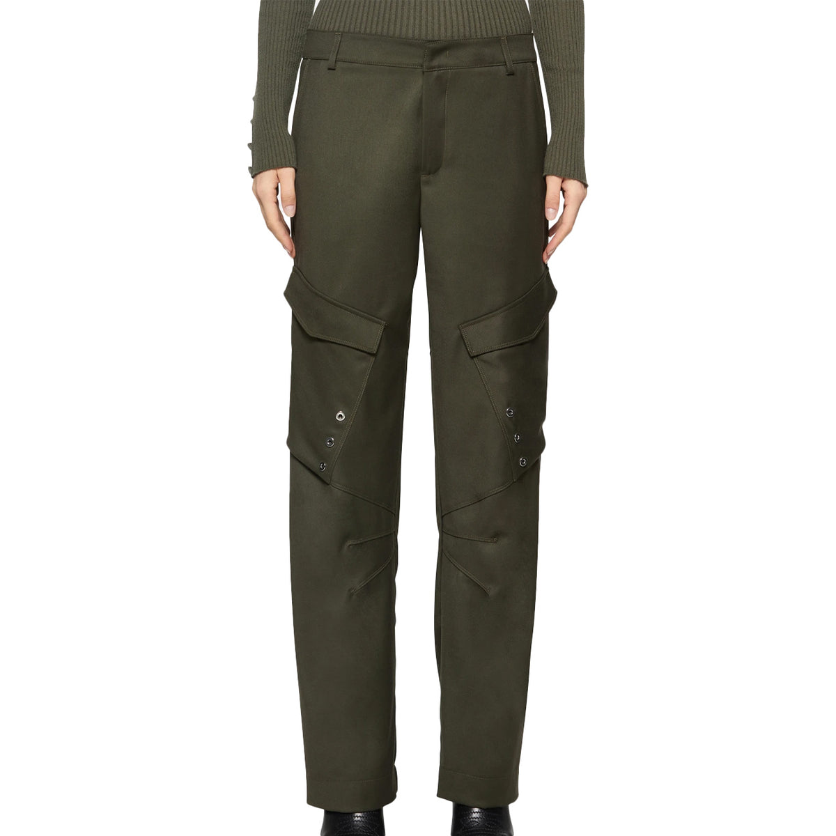 DONDUP Pantaloni Cargo Camila DP700 OS0105D XXX 633 VERDE 