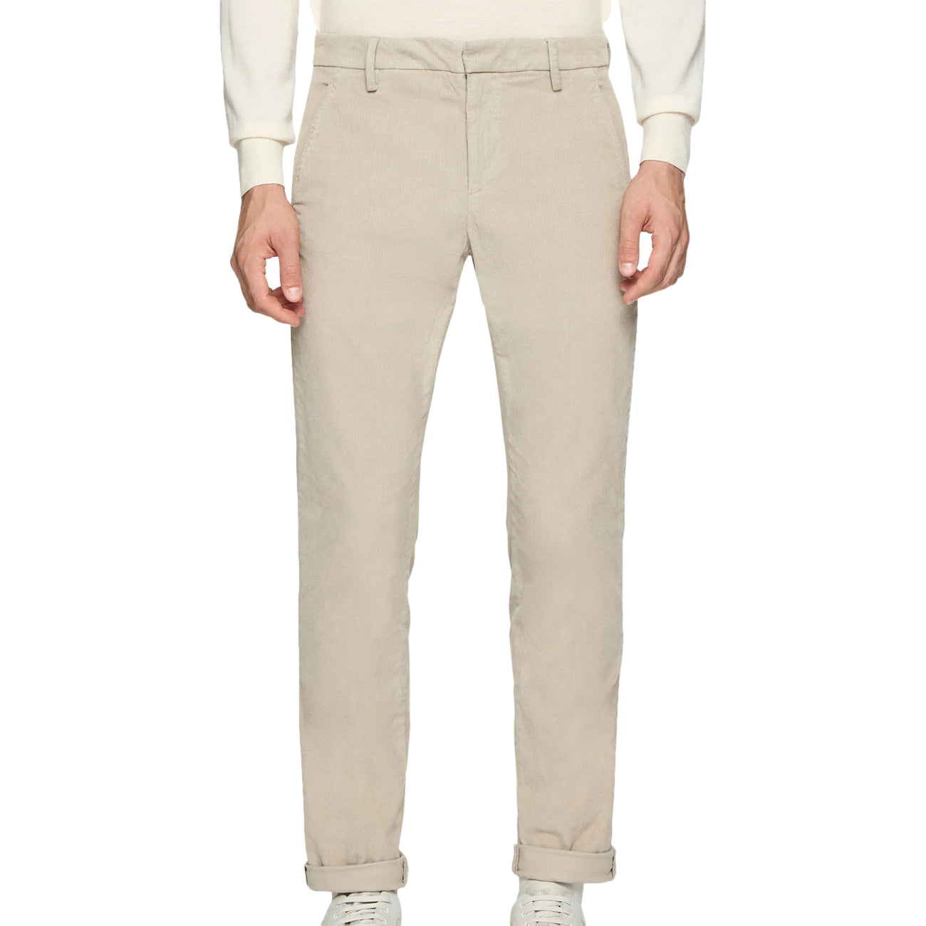 DONDUP Pantalone Gaubert In Velluto UP235 VS0028U PTD 020 BEIGE 
