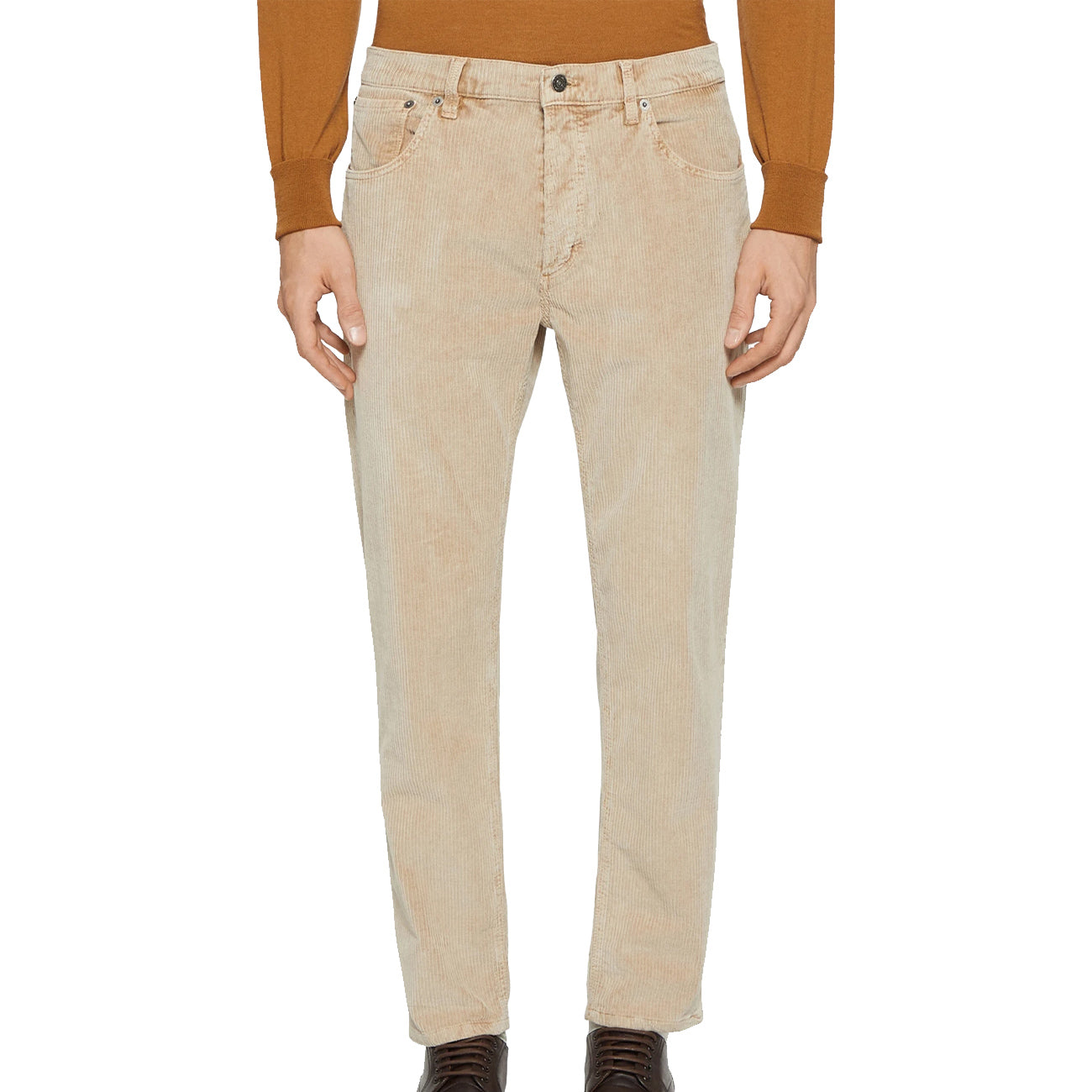 DONDUP Pantalone Brighton In Velluto UP434 VS0033X IB1 033 BEIGE 
