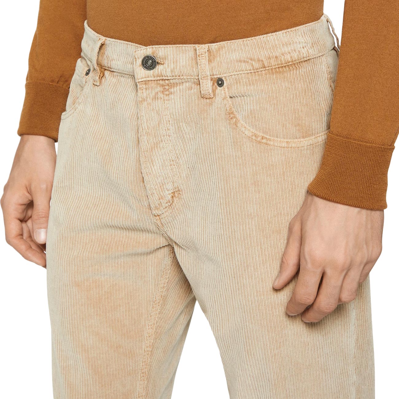 DONDUP Pantalone Brighton In Velluto UP434 VS0033X IB1 033 BEIGE 
