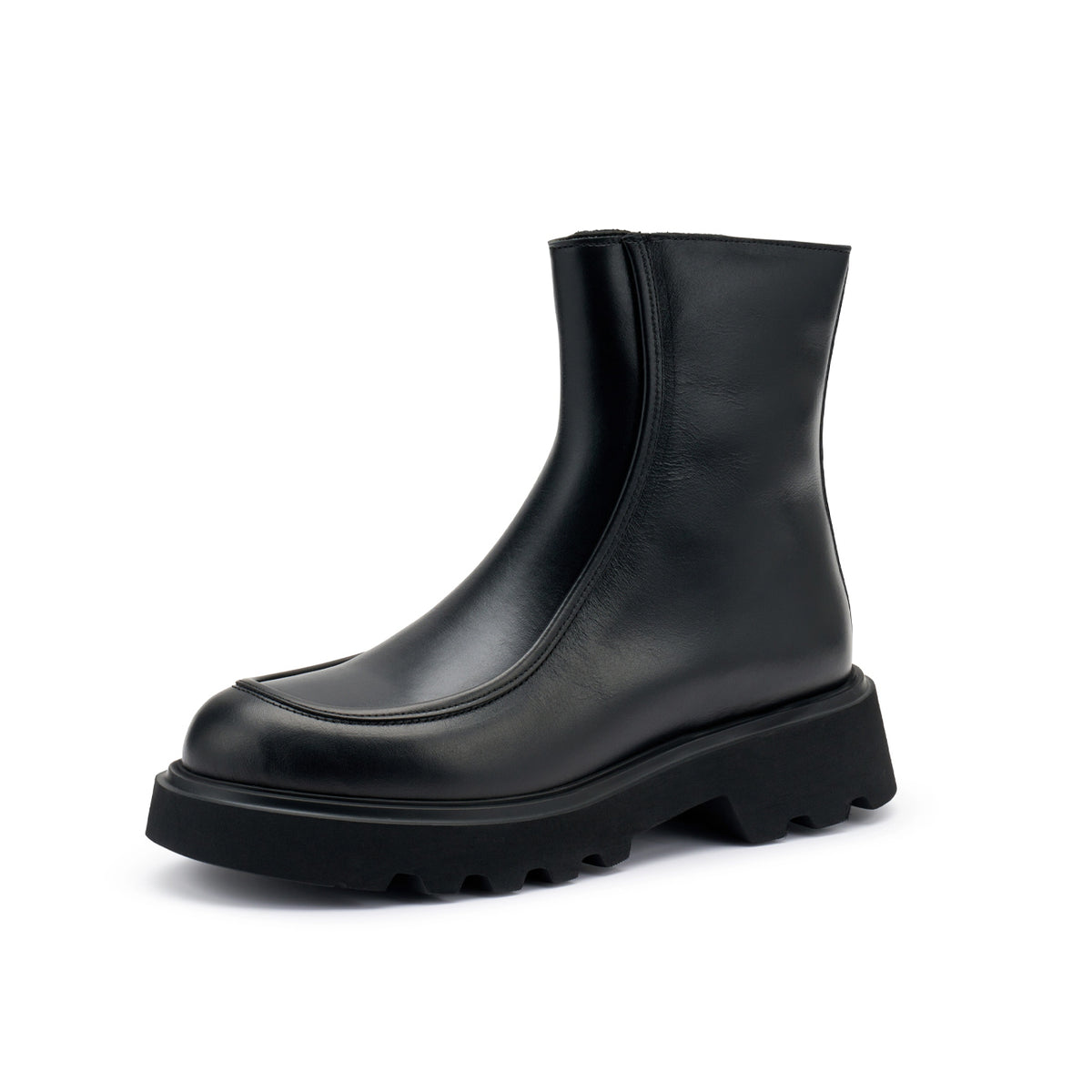 FRAU Tronchetto Zip In Pelle Donna Nero 85N6 NERO 