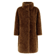 HERNO Cappotto In Curly Faux Fur Donna Caramello GC000456D12421 8030 CARAMELLO 