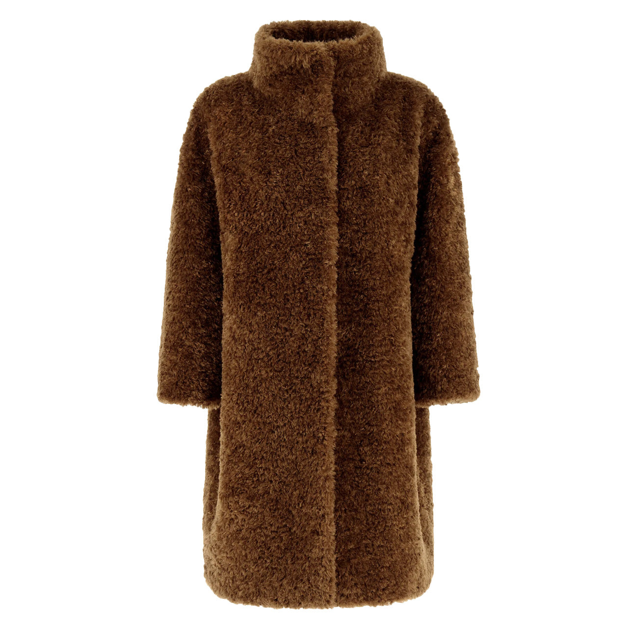 HERNO Cappotto In Curly Faux Fur Donna Caramello GC000456D12421 8030 CARAMELLO 