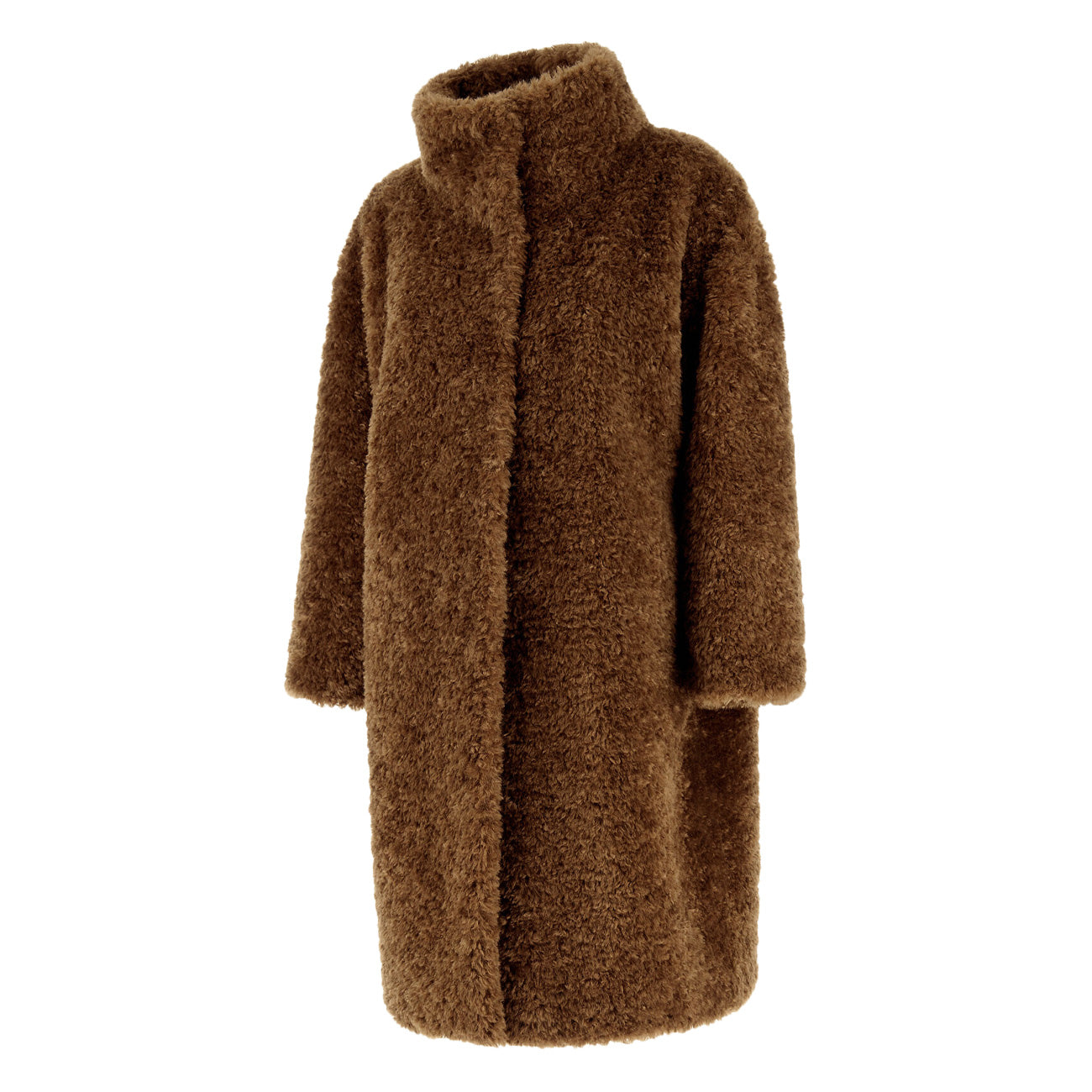 HERNO Cappotto In Curly Faux Fur Donna Caramello GC000456D12421 8030 CARAMELLO 