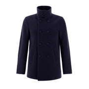 HERNO Peacot In New Velour Ed Ecoage Uomo Blu Navy PE000043U33430 9200 BLU NAVY 