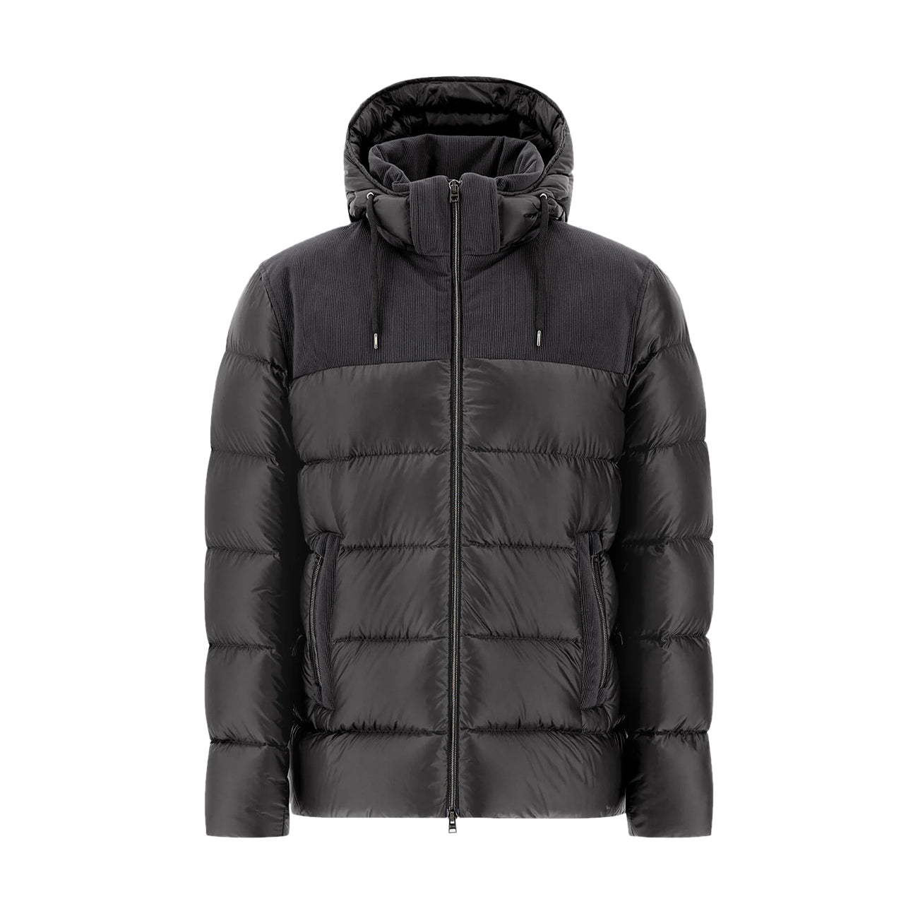 HERNO Bomber In Nylon E Linen Velluto Uomo Grigio Scuro PI001178U12020Z 9478 GRIGIO SC. 